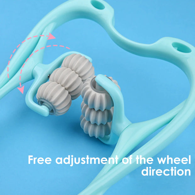 Cervical Spine Massager Swan Shape Six-Wheel Neck Massager Roller Pressing Manual Massage Cervical Spine Health Care