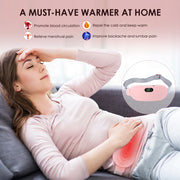 Electric Period Cramp Massager Vibrator Heating Belt for Menstrual Relief Pain Waist Stomach Warming Women Gift Rechargeable