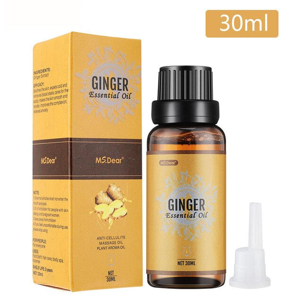 10Ml/30Ml Ginger Oils Slimming Essential Oil Lymphatic Lose Weight Product Fat Burner Anti-Cellulite Beauty Health Body Massage