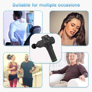 Fascial Massage Gun Electric Percussion Pistol Massager Body Neck Back Deep Tissue Muscle Relaxation Pain Relief Fitness