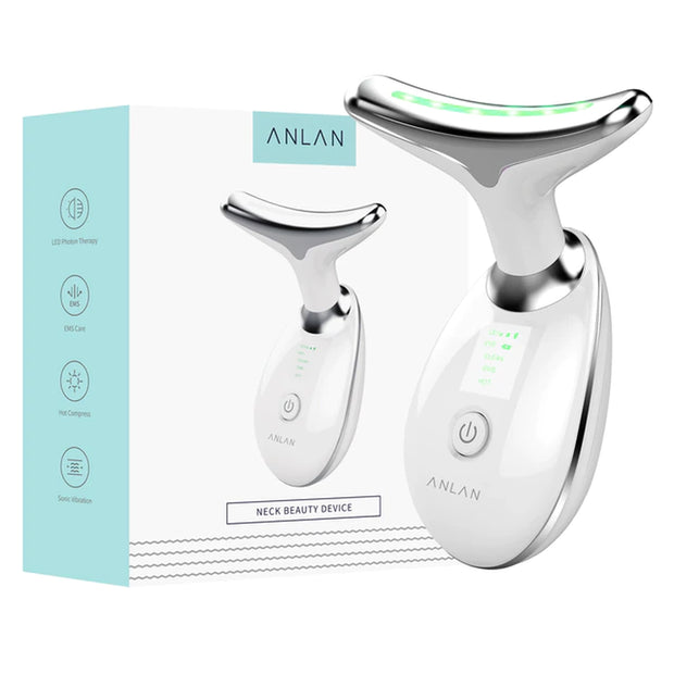 ANLAN Neck Face Beauty Device 3 Colors LED Photon Therapy Skin Tighten Reduce Double Chin anti Wrinkle Remove Skin Care Tools