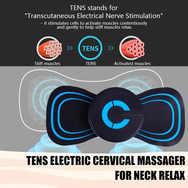 Mini Electric Cervical Massager Tens Neck Massager 6 Modes Portable Decompression Massageado Machine for Muscle Health Care