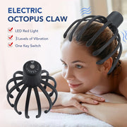 Electric Octopus Claw Scalp Massager Hands Free Therapeutic Head Scratcher Relief Hair Stimulation Rechargable Stress Relief