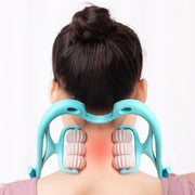 Cervical Spine Massager Swan Shape Six-Wheel Neck Massager Roller Pressing Manual Massage Cervical Spine Health Care