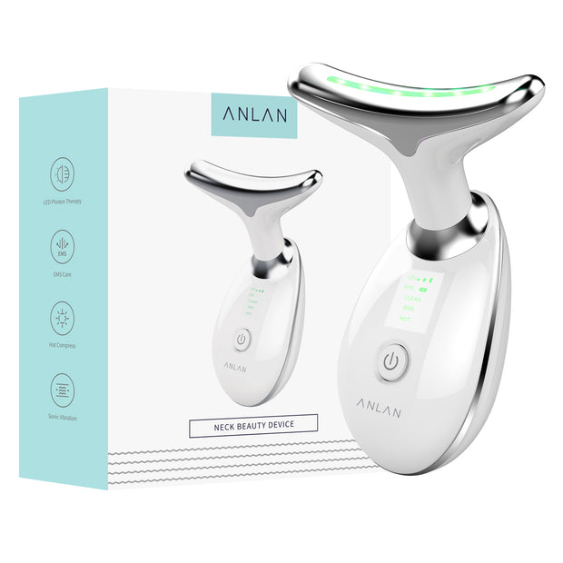 ANLAN Neck Face Beauty Device 3 Colors LED Photon Therapy Skin Tighten Reduce Double Chin anti Wrinkle Remove Skin Care Tools