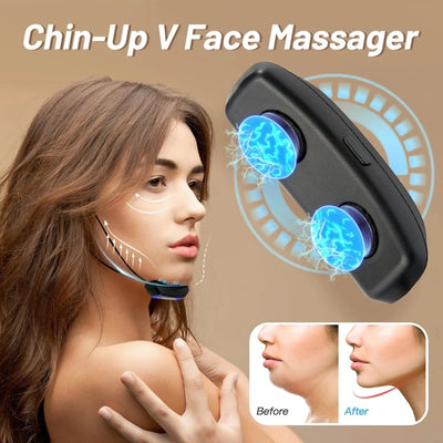 Chin-Up V Face Massager for Face EMS Facial Lifter Beauty Device Double Chin Remover Electric V-Line up Facelift Shaper Belt