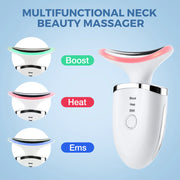 Electric Neck Beauty Massager 3 Colors LED Photon Therapy anti Wrinkle Remove Lifting Massager Skin Tighten Reduce Double Chin